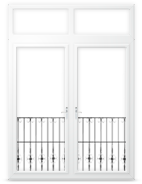 Dvokrilna balkonska vrata u kombinaciji s nadsvjetlom